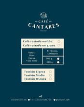 Cargar imagen en el visor de la galería, 20 bolsas de Café Cantares (500g)
